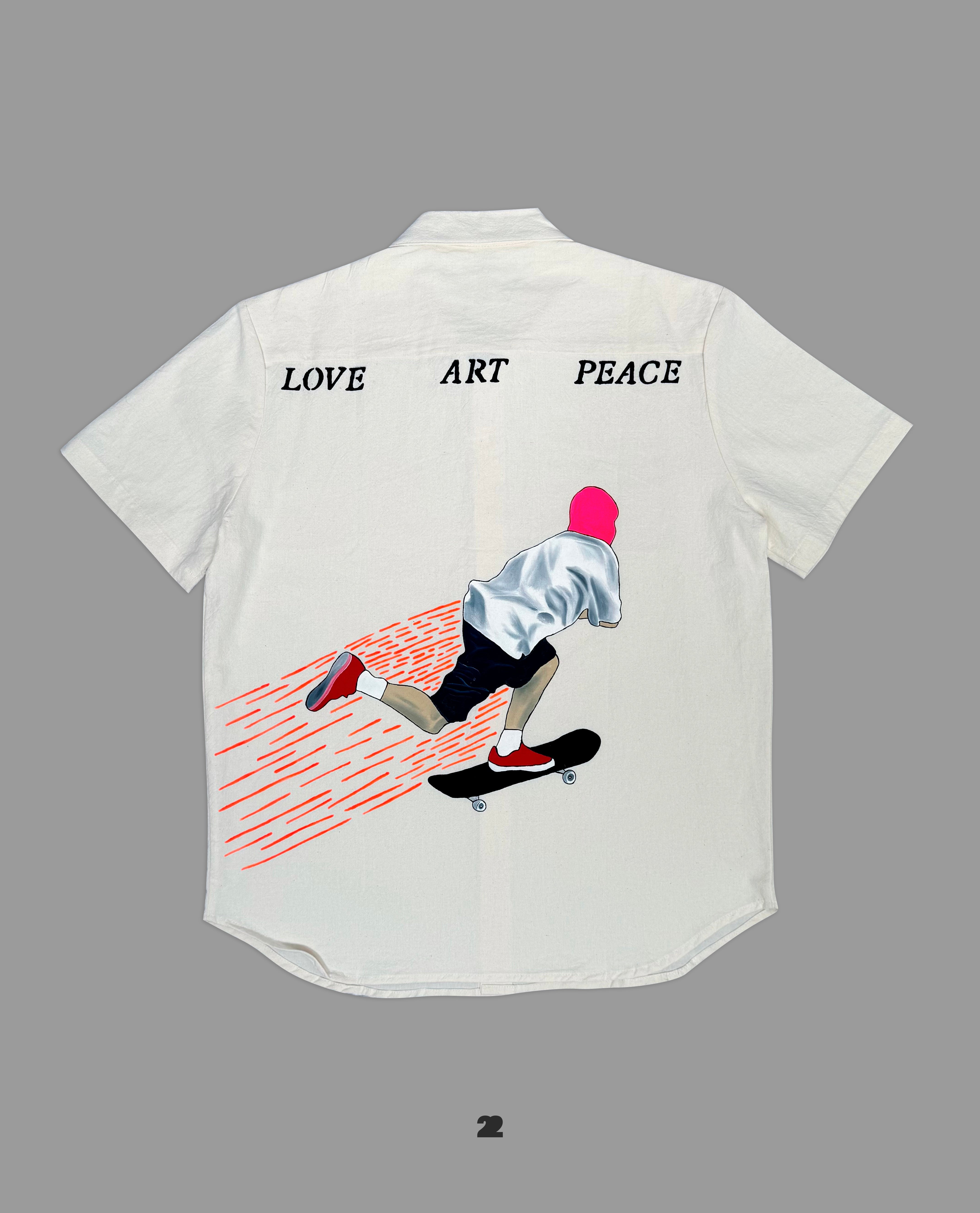 LOVE ART PEACE (HAND PAINTED)