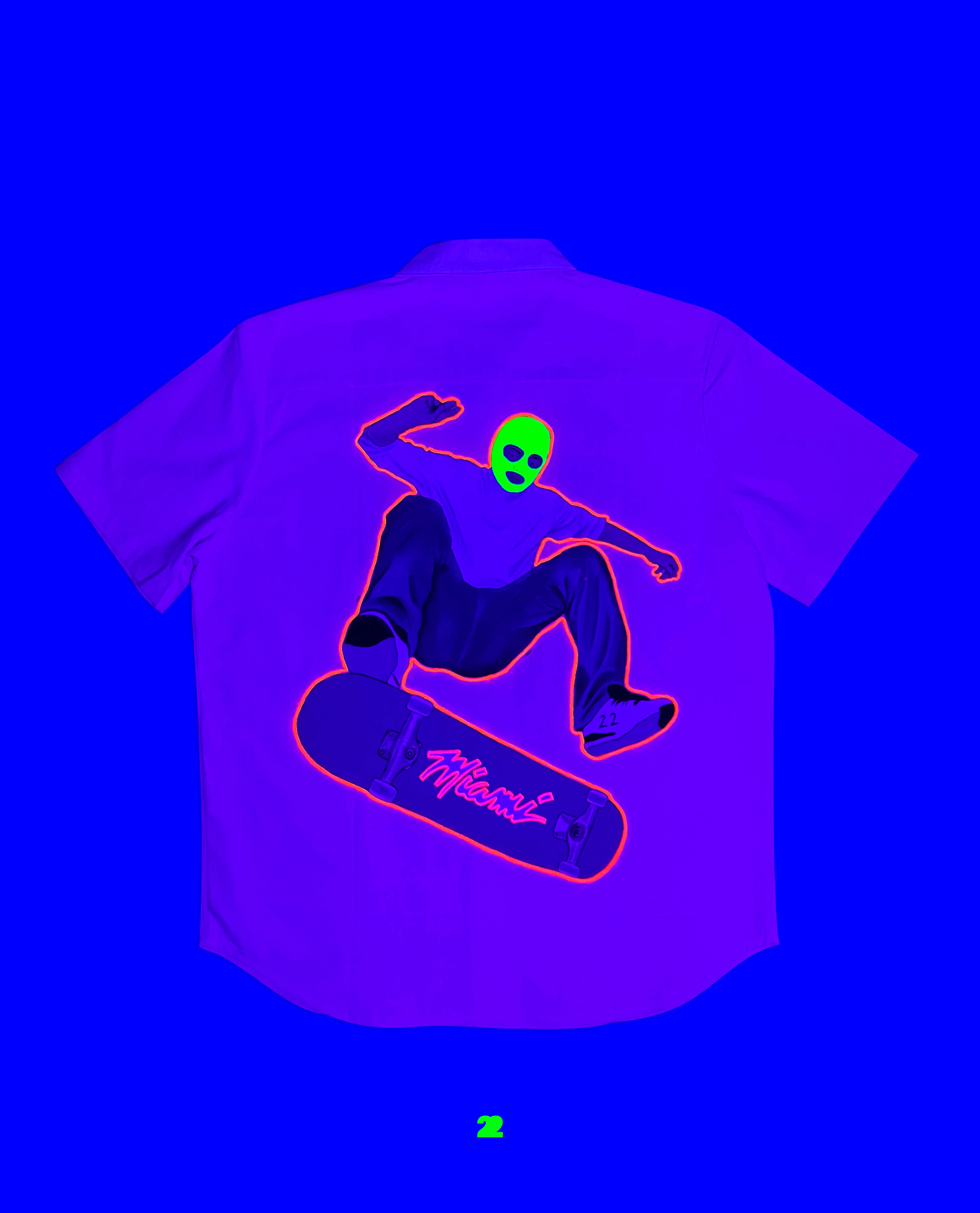 SKATE MIAMI (HAND PAINTED)