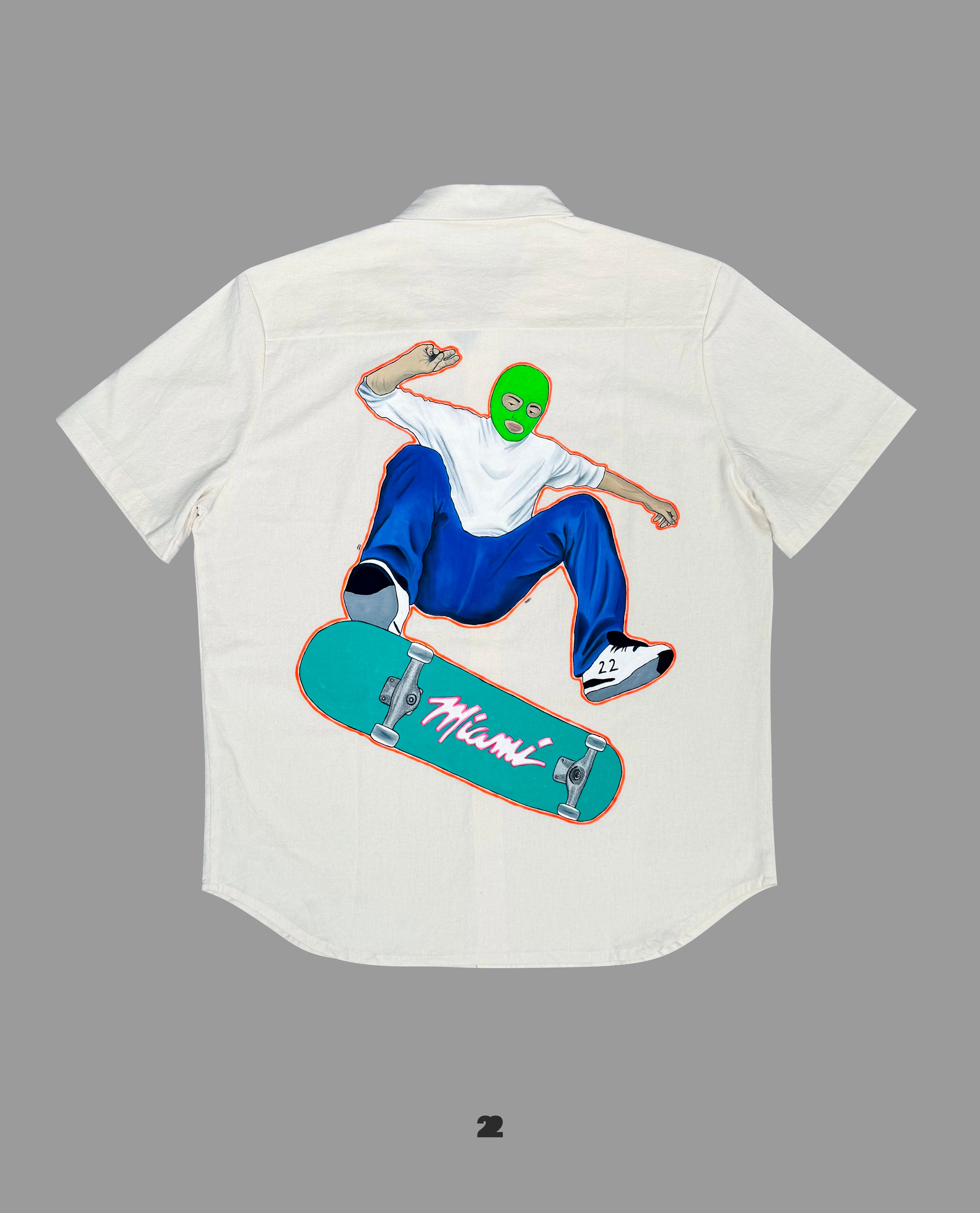 SKATE MIAMI (HAND PAINTED)